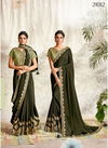 Olive Green Colour Mahotsav Crepe Silk Designer Heavy Embroidery Work Party Wear Saree 21012